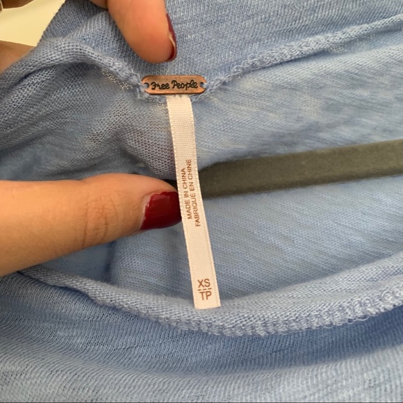 Blue Free People Top - Picture 2 of 5